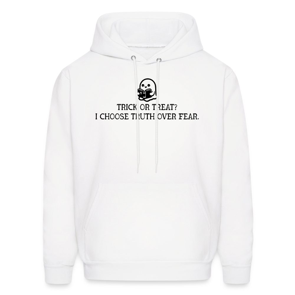 Trick or Treat I Choose Truth (Bible) Men's Hoodie - white