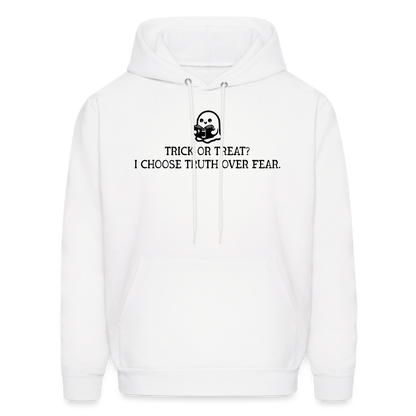 Trick or Treat I Choose Truth (Bible) Men's Hoodie - white