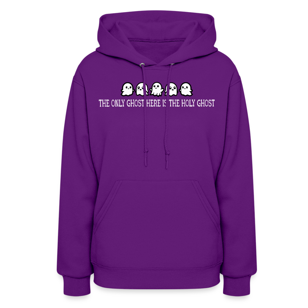 The Only Ghost Here is the Holy Ghost (W) Women's Hoodie - purple