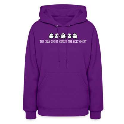 The Only Ghost Here is the Holy Ghost (W) Women's Hoodie - purple