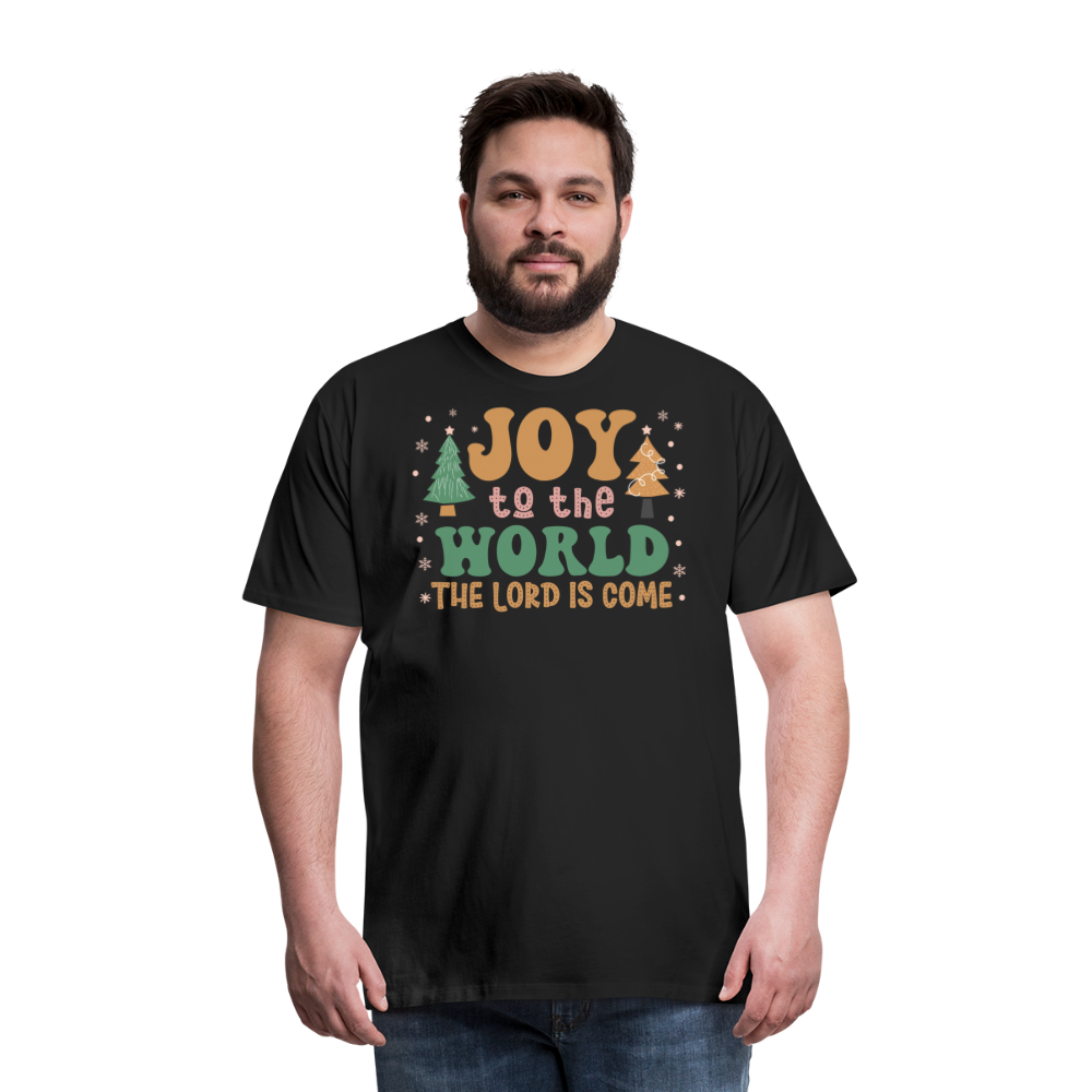 Joy to the World Christmas Family Men's Premium T-Shirt - black