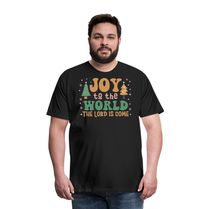 Joy to the World Christmas Family Men's Premium T-Shirt - black