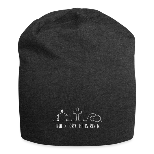 True Story He is Risen Beanie - charcoal grey