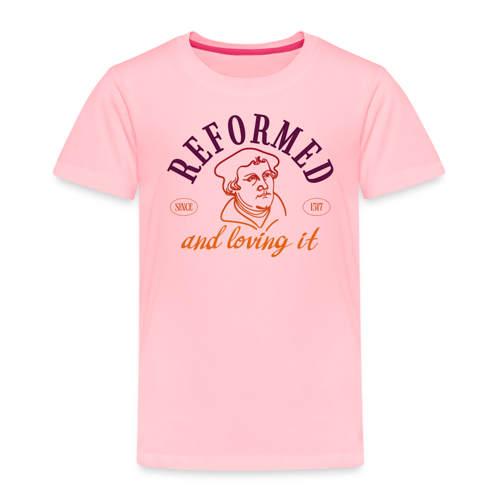 Reformed & Loving It (Color) Reformation Day Toddler T-Shirt - pink