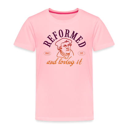 Reformed & Loving It (Color) Reformation Day Toddler T-Shirt - pink