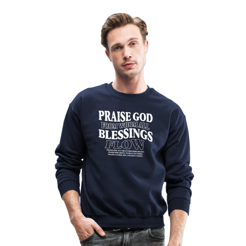 Praise God from Whom All Blessings Flow Men's Sweater - navy