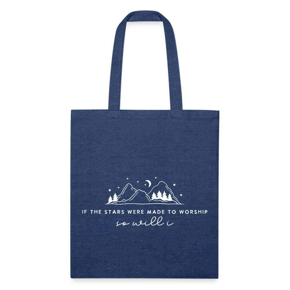 If the Stars Were Made to Worship Bag - heather navy