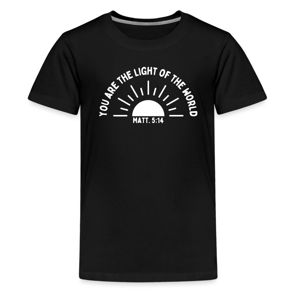 You are the Light of the World (W) Kid's T-Shirt - black