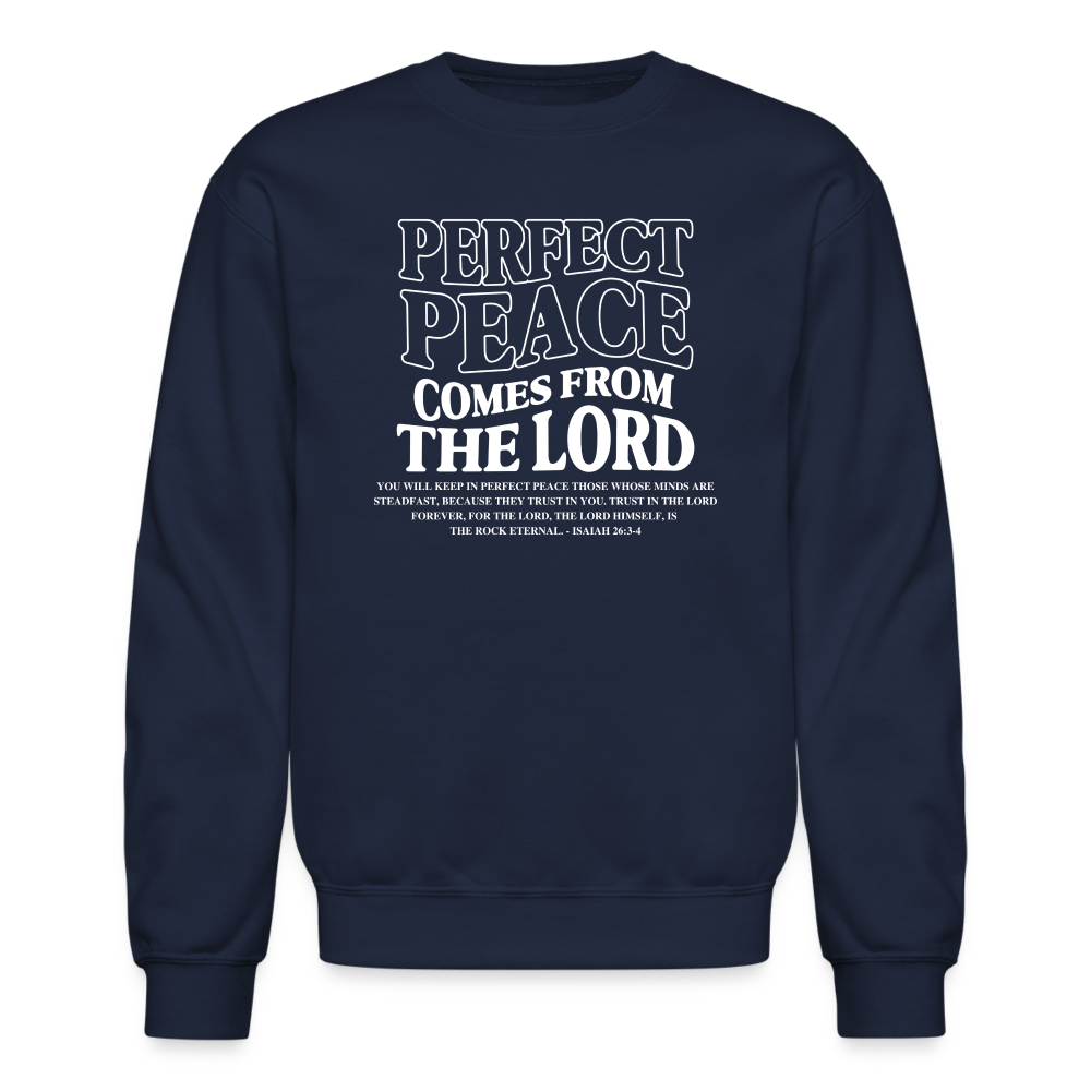 Perfect Peace Comes from the Lord Men's Sweater - navy