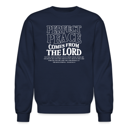 Perfect Peace Comes from the Lord Men's Sweater - navy