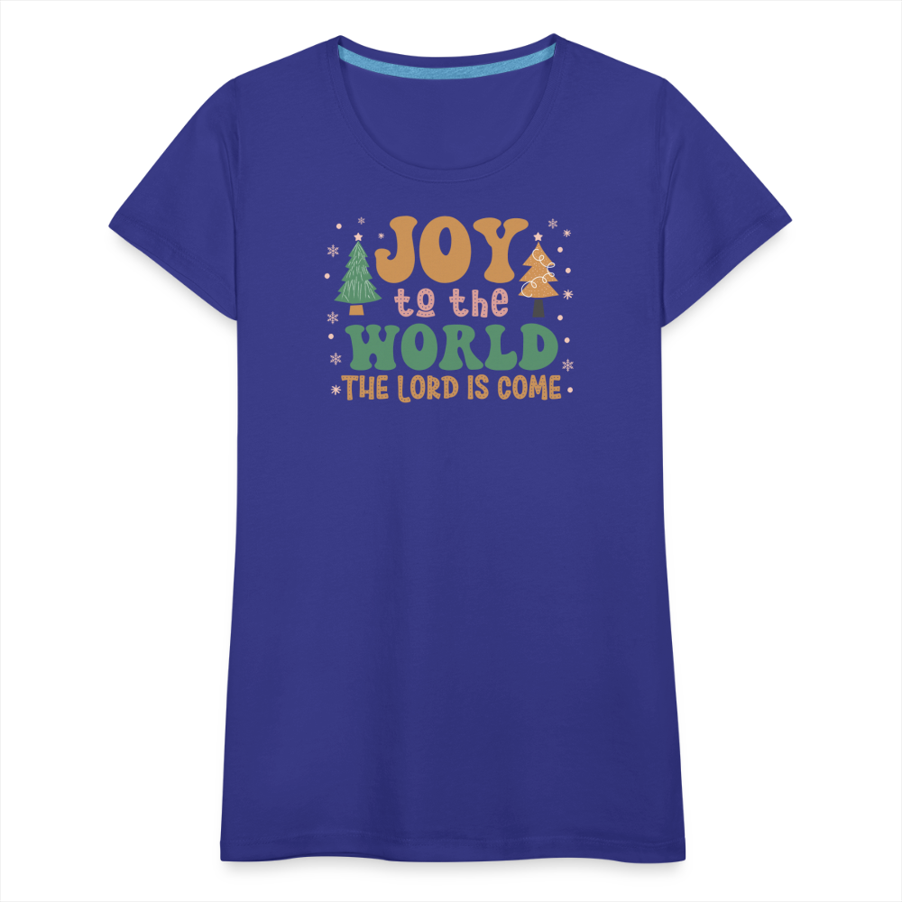 Joy to the World Christmas Family Women’s Premium T-Shirt - royal blue