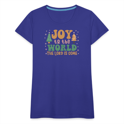 Joy to the World Christmas Family Women’s Premium T-Shirt - royal blue