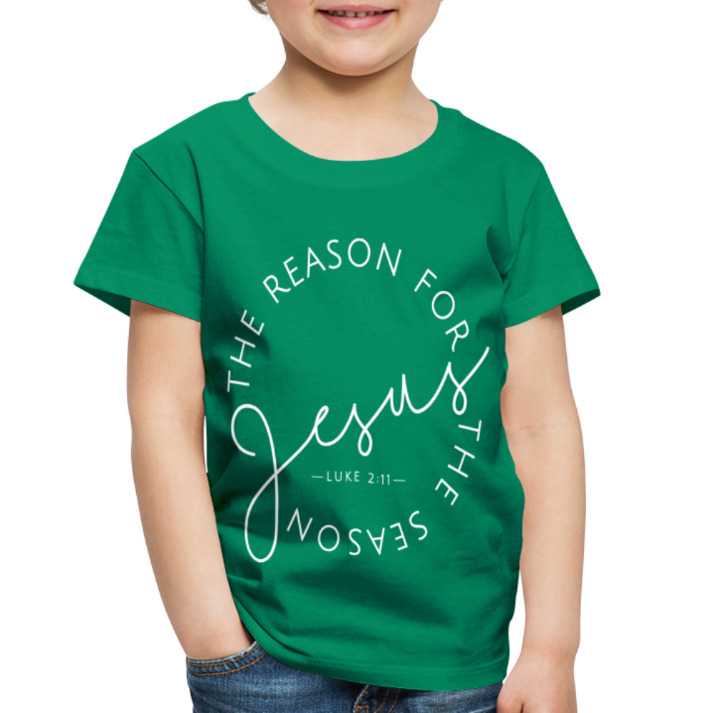 The Reason for the Season (W) Christmas Toddler Shirt - kelly green