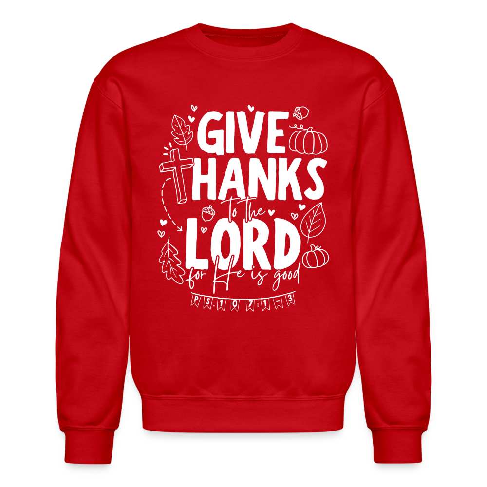 Give Thanks to the Lord (W) Men's Sweater - red