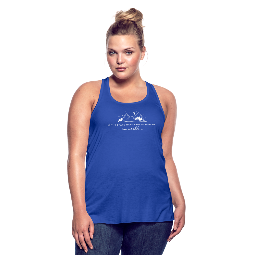 If the Stars Were Made to Worship So Will I Women's Tank - royal blue