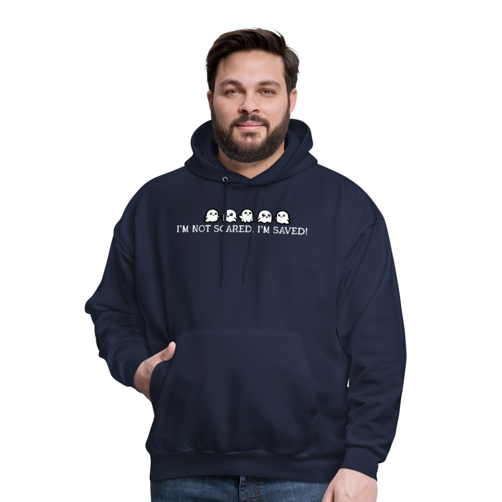 I'm Not Scared I'm Saved (W) Men's Hoodie - navy