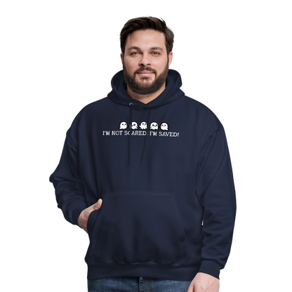 I'm Not Scared I'm Saved (W) Men's Hoodie - navy