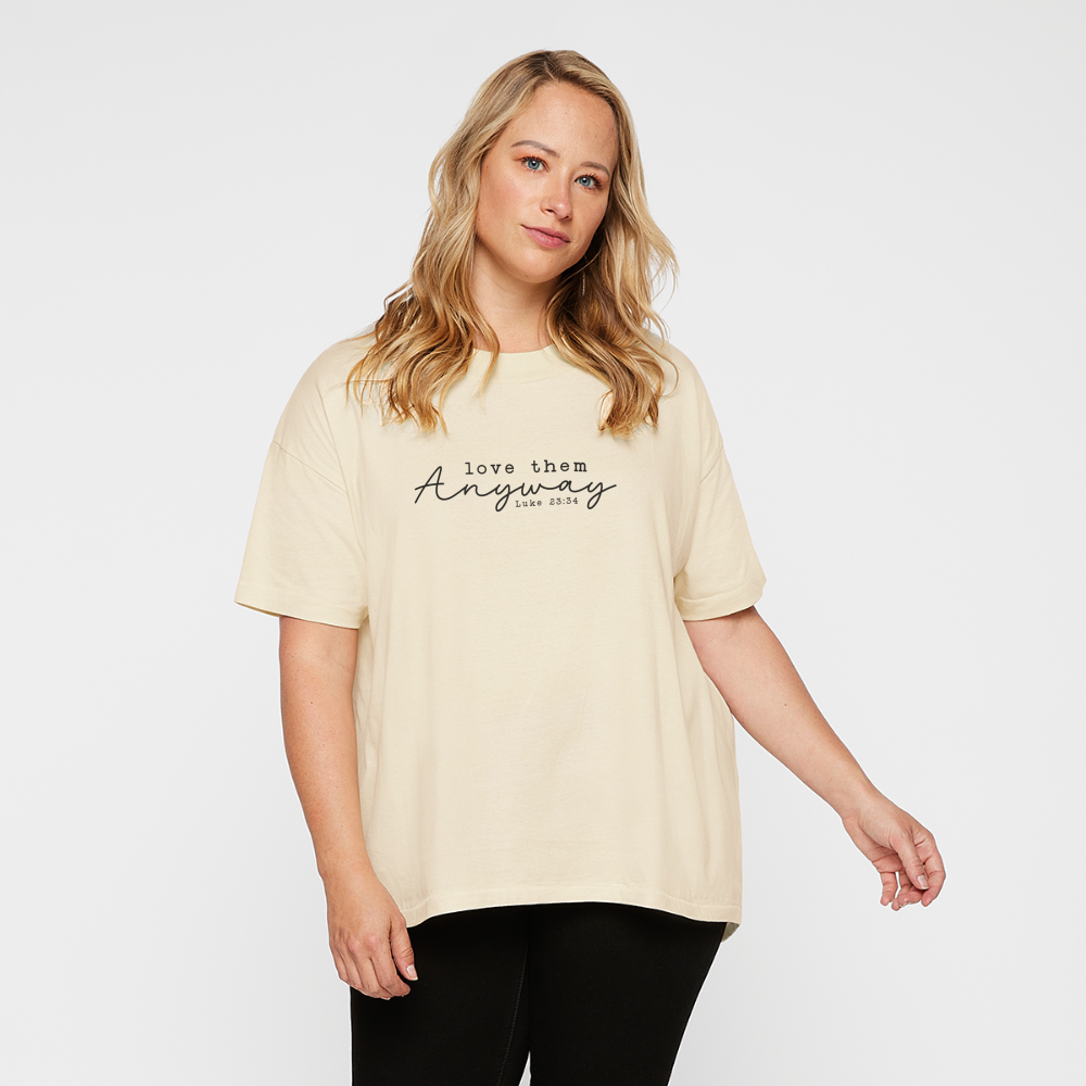 Love Them Anyway Women's Hi Lo T-Shirt - Natural