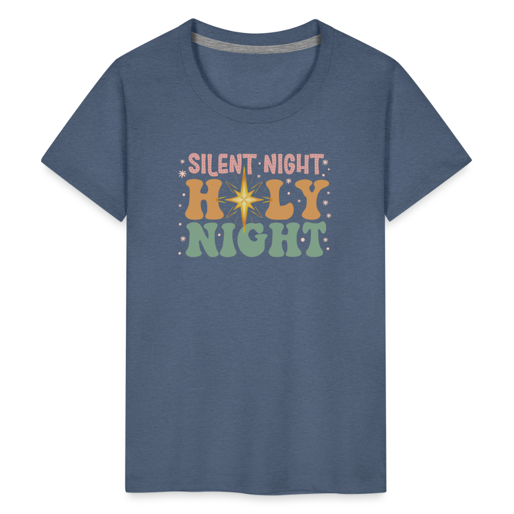 Silent Night Christmas Family Kids' Premium T-Shirt - heather blue