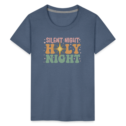 Silent Night Christmas Family Kids' Premium T-Shirt - heather blue