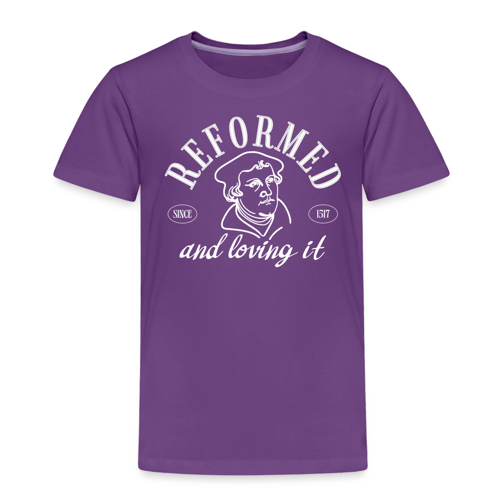 Reformed & Loving It (W) Reformation Day Toddler T-Shirt - purple