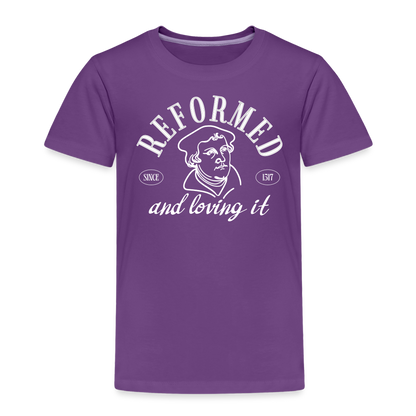 Reformed & Loving It (W) Reformation Day Toddler T-Shirt - purple