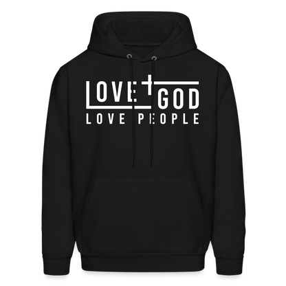 Love God Love People Men's Hoodie - black