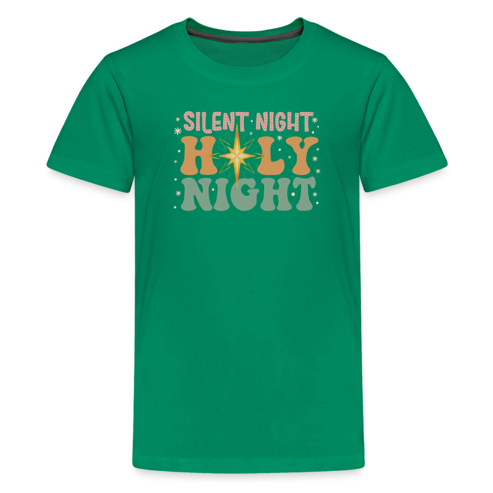 Silent Night Christmas Family Kids' Premium T-Shirt - kelly green