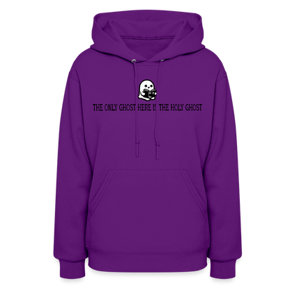 The Only Ghost Here is the Holy Ghost (Bible) Women's Hoodie - purple