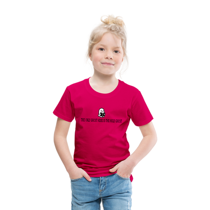 The Only Ghost Here is the Holy Ghost (Bible) Toddler T-Shirt - dark pink