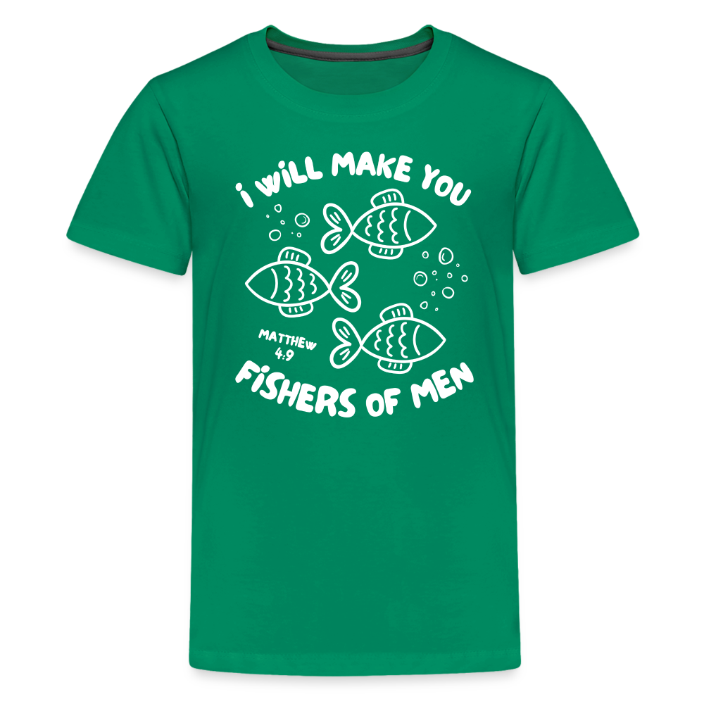 I Will Make You Fishers of Men (W) Kid's T-Shirt - kelly green