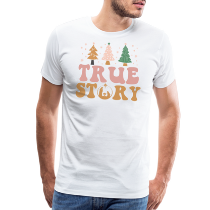 True Story Christmas Family Men's Premium T-Shirt - white