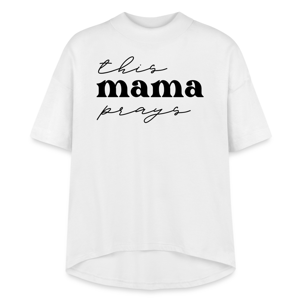 This Mama Prays Women's Hi Lo T-Shirt - white