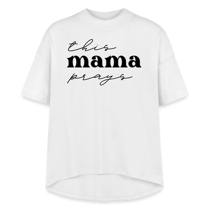 This Mama Prays Women's Hi Lo T-Shirt - white