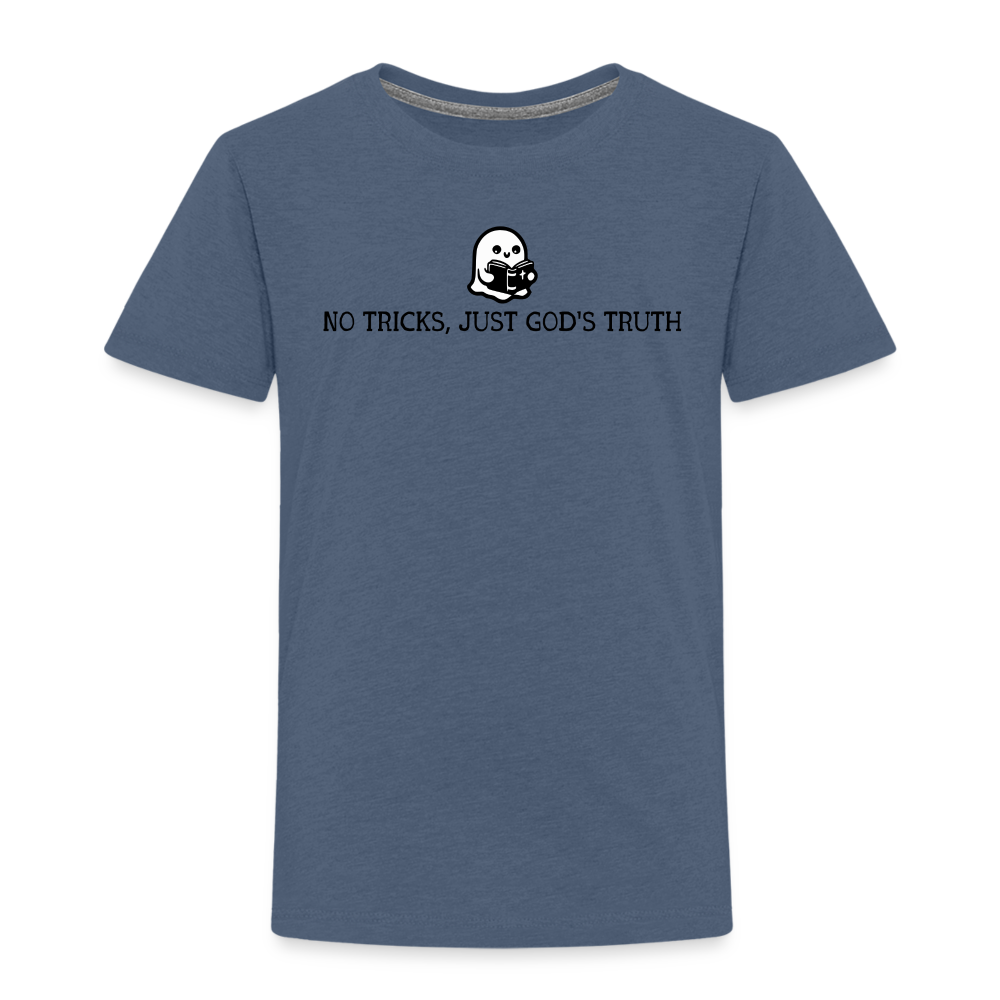 No Tricks Just God's Truth Toddler T-Shirt - heather blue