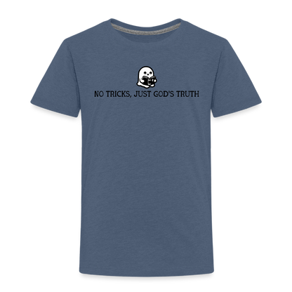 No Tricks Just God's Truth Toddler T-Shirt - heather blue