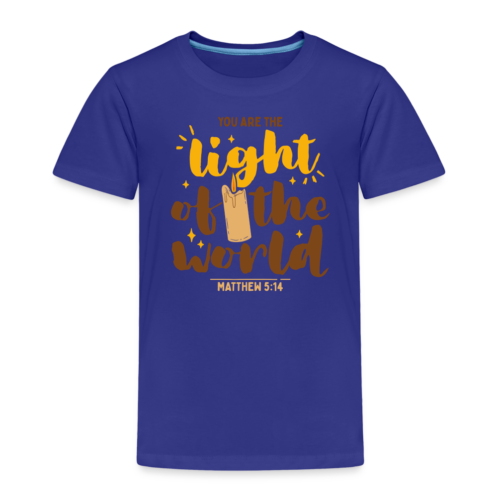 You are the Light of the World (Candle) Toddler T-Shirt - royal blue