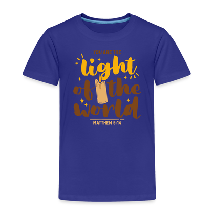 You are the Light of the World (Candle) Toddler T-Shirt - royal blue