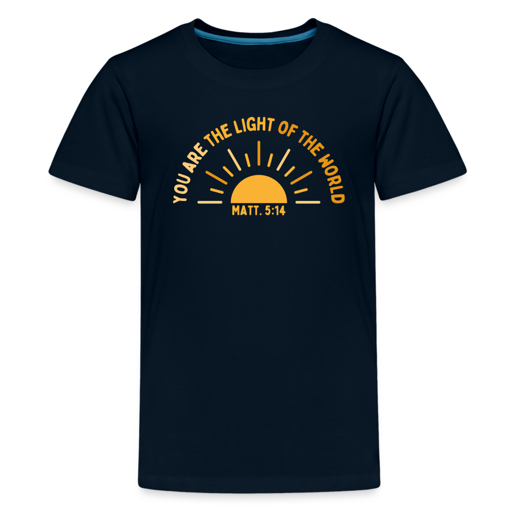 You are the Light of the World (Color) Kids T-Shirt - deep navy