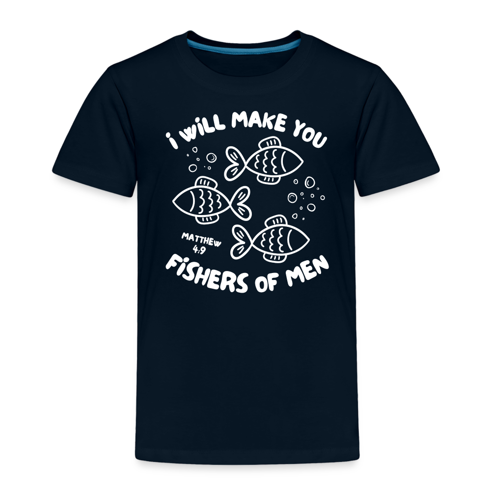 I Will Make You Fishers of Men (W) Toddler T-Shirt - deep navy