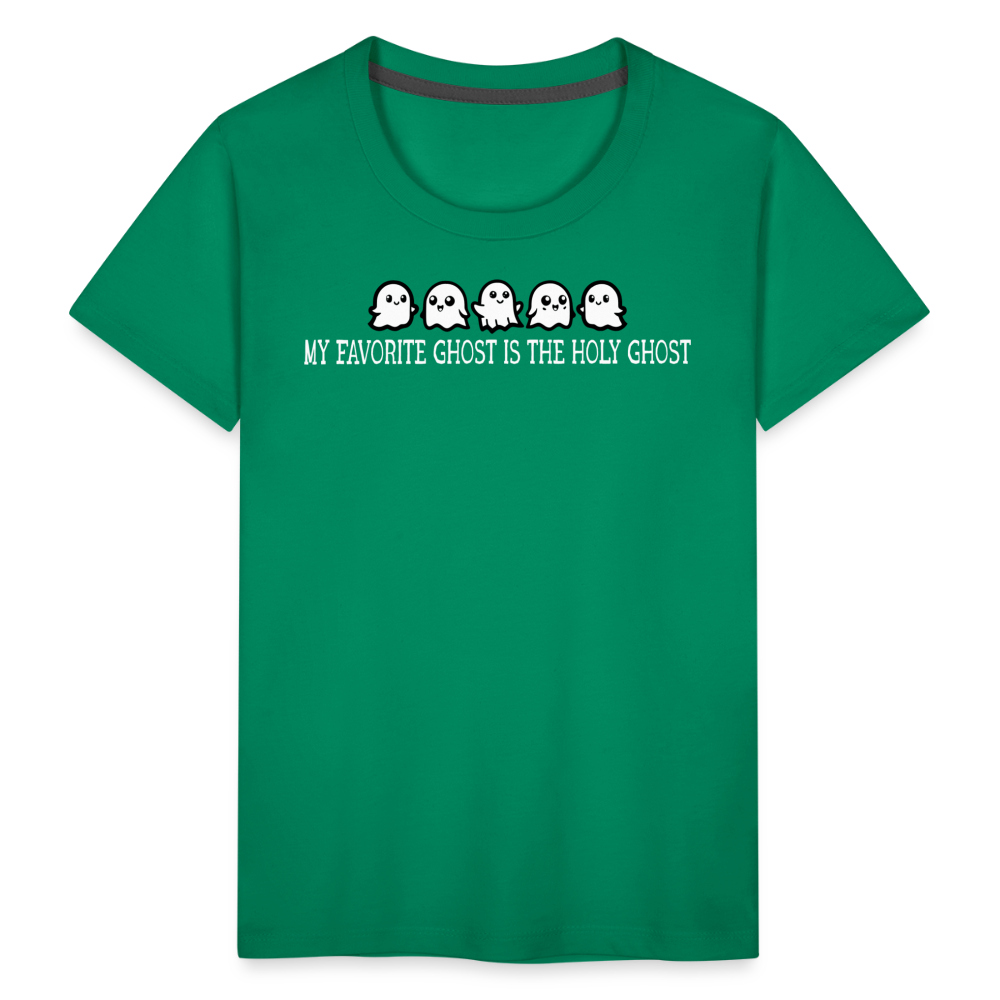 My Favorite Ghost is the Holy Ghost (W) Toddler T-Shirt - kelly green