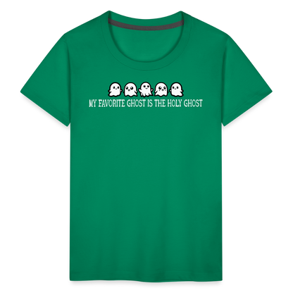 My Favorite Ghost is the Holy Ghost (W) Toddler T-Shirt - kelly green