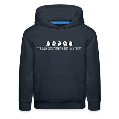 The Only Ghost Here is the Holy Ghost (W) Kid's Hoodie - navy