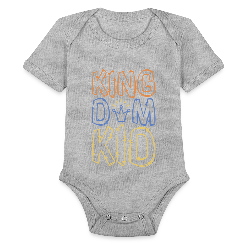 Kingdom Kid Baby Onesie Bodysuit - heather grey