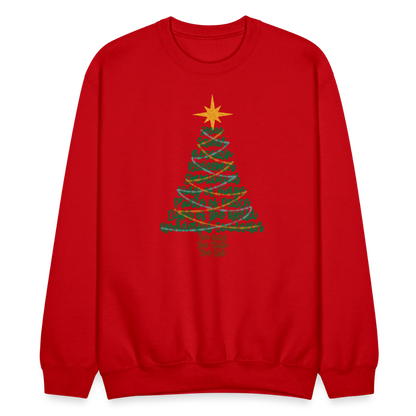 Names of Jesus Christmas Tree Men's Sweater - red