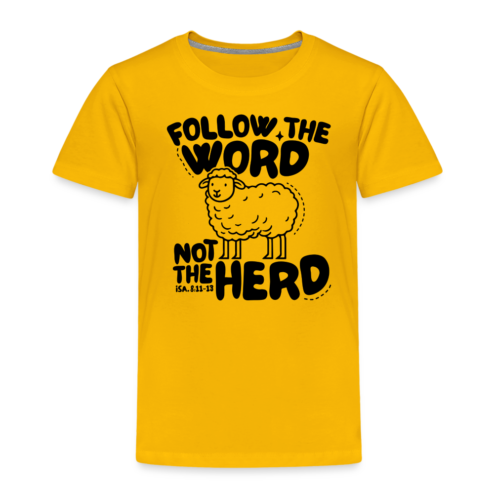 Follow the Word Toddler T-Shirt - sun yellow