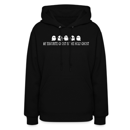 My Favorite Ghost is the Holy Ghost (W) Women's Hoodie - black