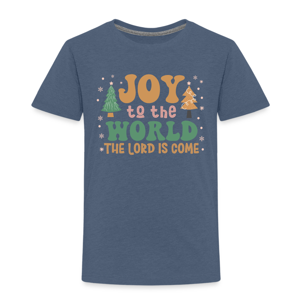 Joy to the Lord Christmas Family Toddler Premium T-Shirt - heather blue