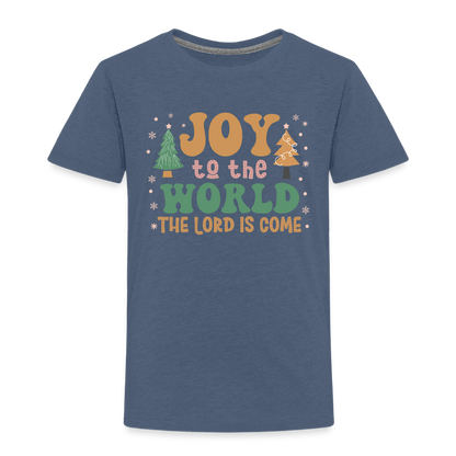 Joy to the Lord Christmas Family Toddler Premium T-Shirt - heather blue