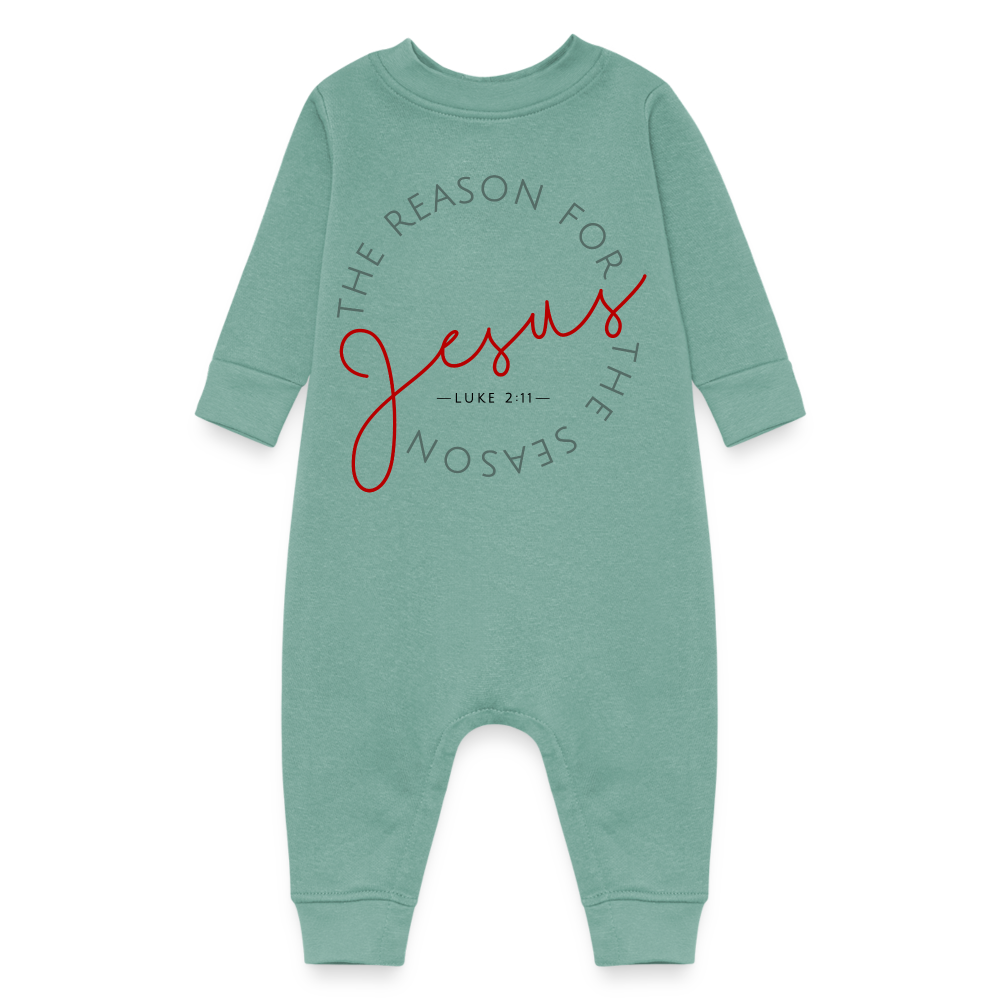 The Reason for the Season (Color) Christmas Family Baby Fleece One Piece - saltwater